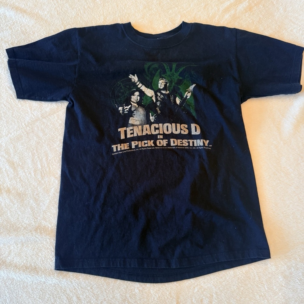 Tenacious D In Pick Of Destiny Movie Promo T-Shirt‎ Jack Black Band Anvil Sz Med